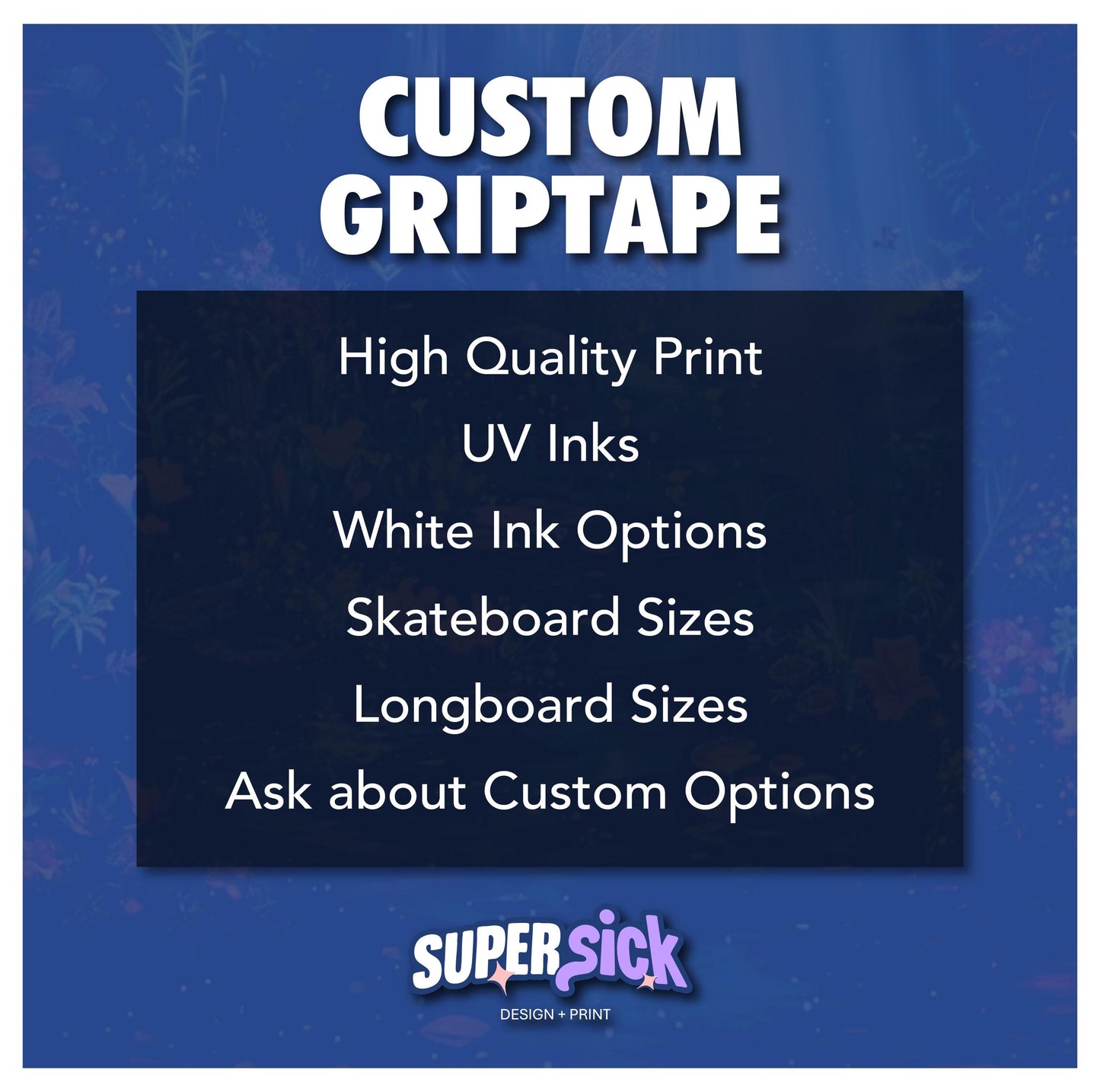 Custom Griptape, Skateboard Griptape, Long Board Griptape, Personalized Design, Awesome Griptape Printing