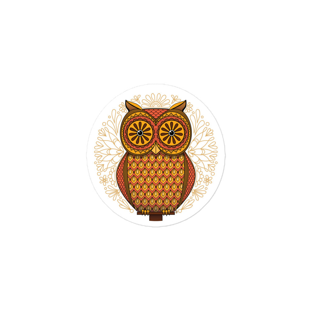 Owl Circle Sticker