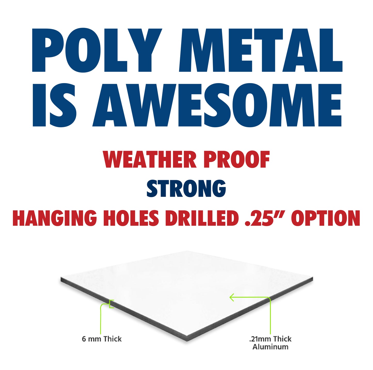 Custom Real Estate Signs, For Sale Signs, Open House Signs, GLOSSY Metal Signs, Poly Metal Signs