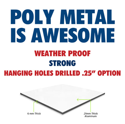 Custom Real Estate Signs, For Sale Signs, Open House Signs, GLOSSY Metal Signs, Poly Metal Signs