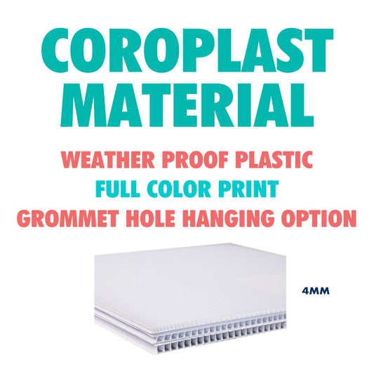 Real Estate Signs - Coroplast Material - detail view