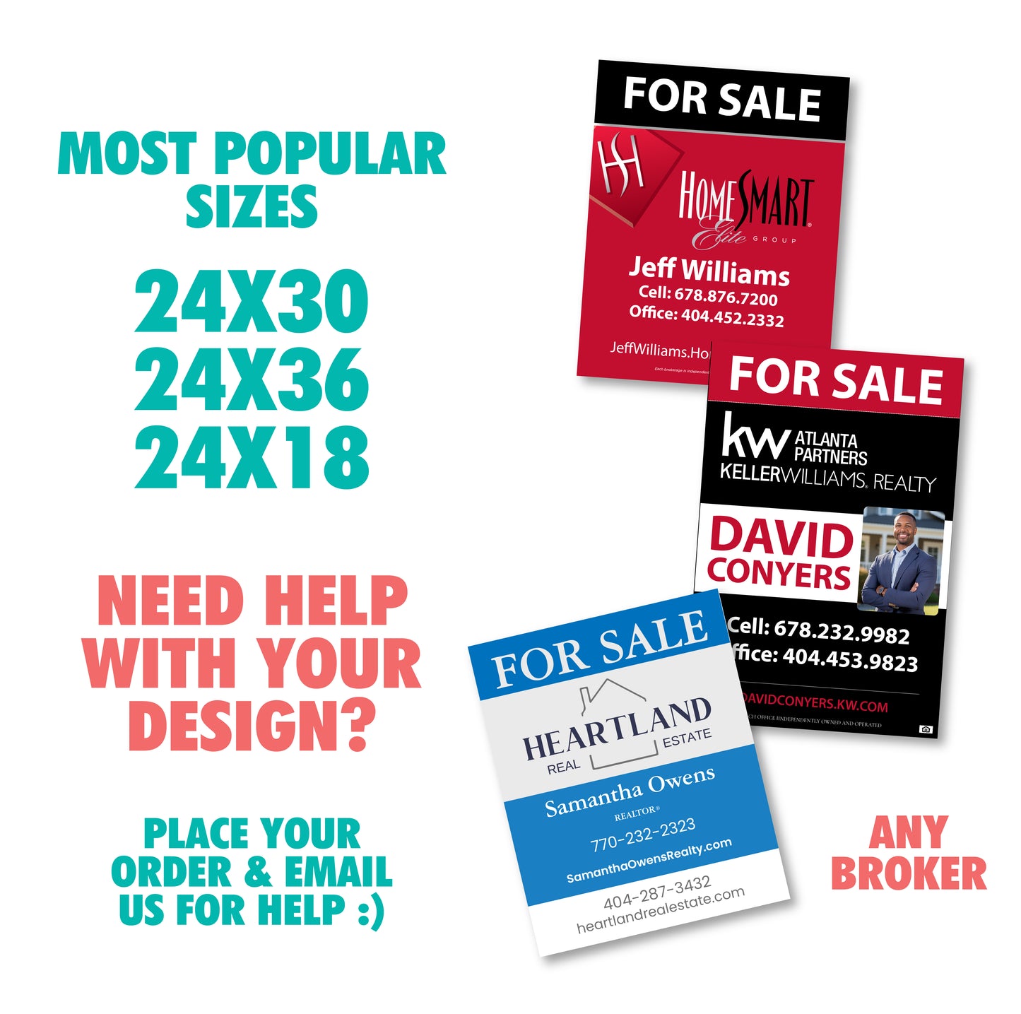 Real Estate Signs - Coroplast Material