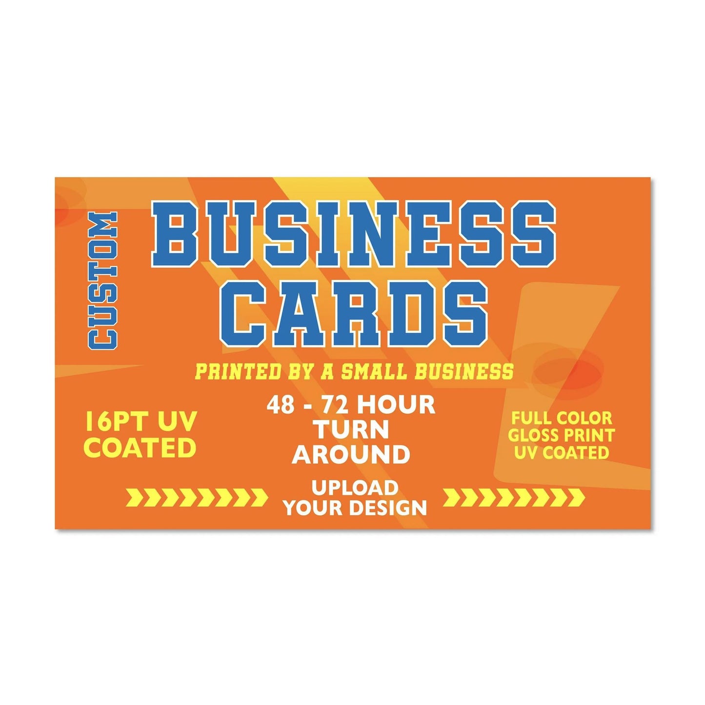 Business Cards that are AWESOME! Fast Delivery and Printing - Upload Your Custom Design - 16pt Stock