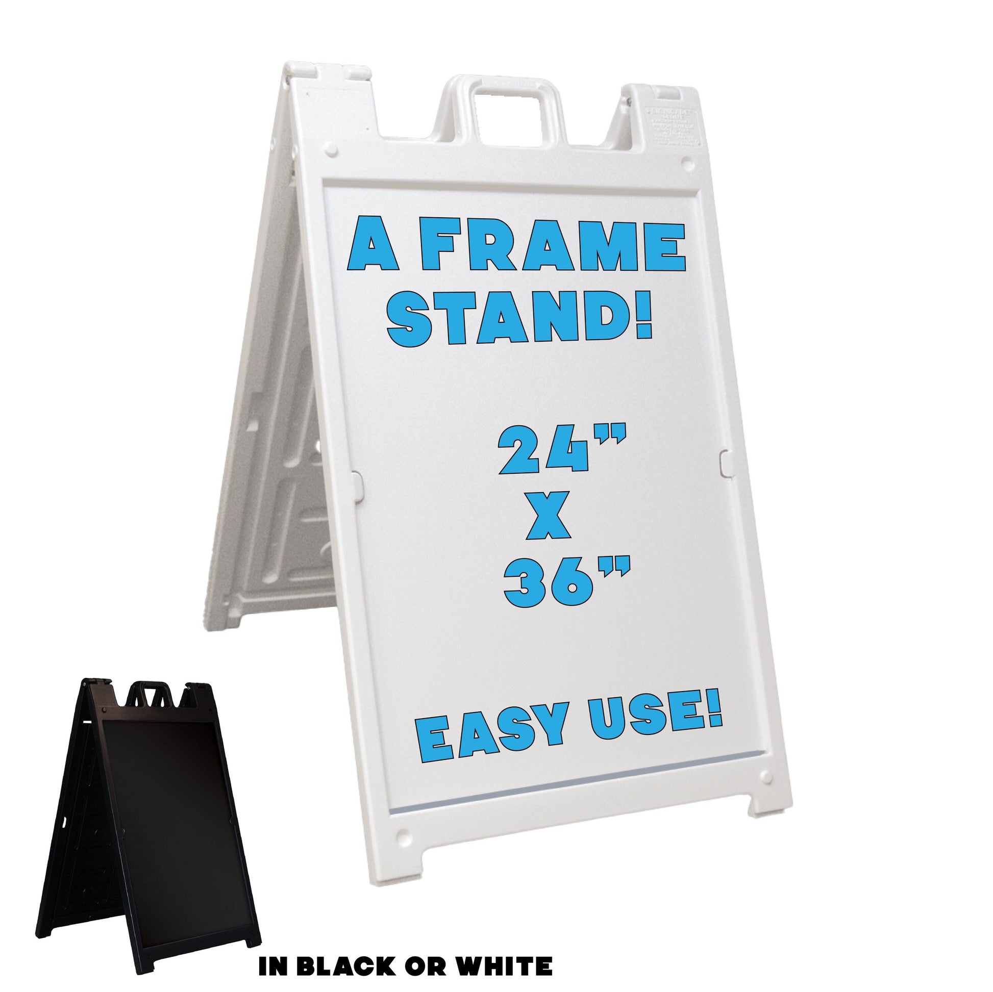 A Frame Stand, A-Frame Display, Promotional Sign, Business Sign, Side Walk Stand, Heavy Duty, Changable A-stands, Deluxe Signicade