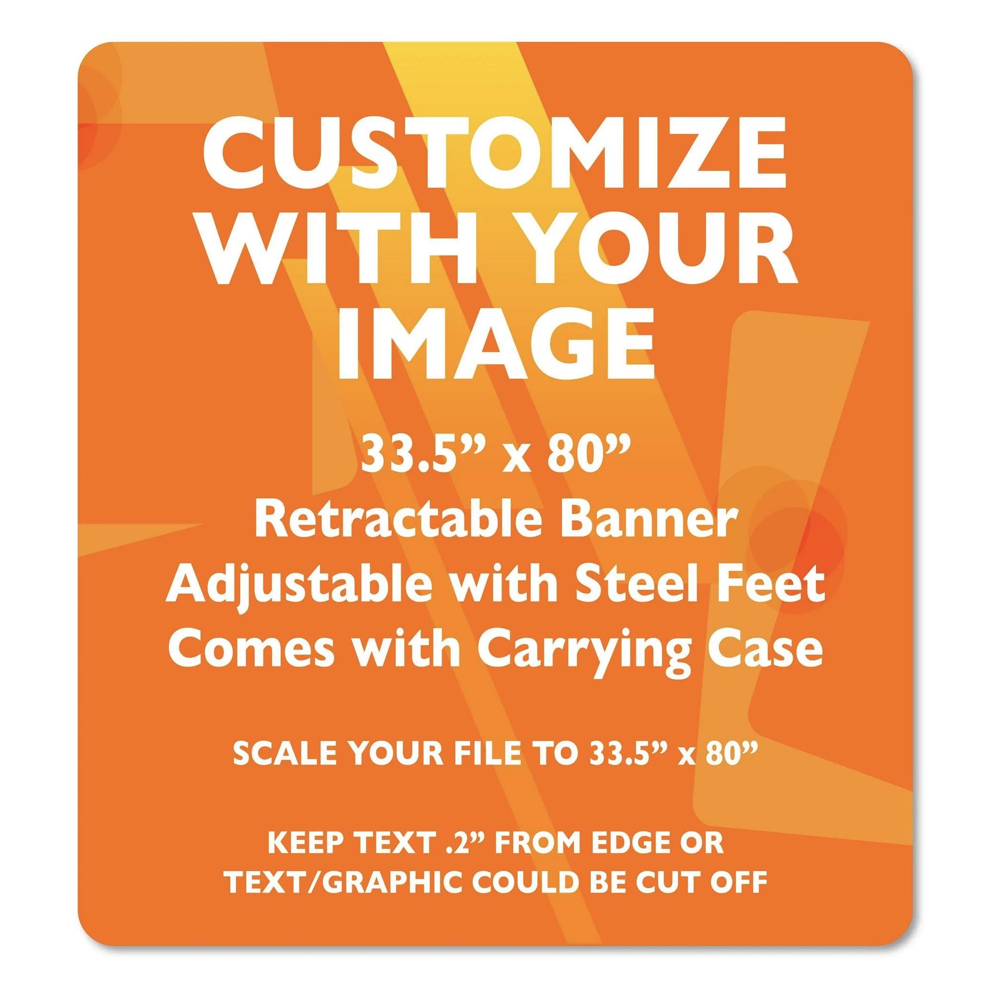 Retractable Banner Signs - Custom - Free Rush Delivery! 33.5 in x 80 in - Printed by A Small Business