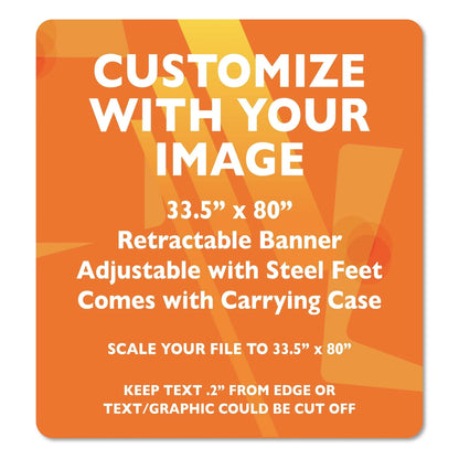 Retractable Banner Signs - Custom - Free Rush Delivery! 33.5 in x 80 in - Printed by A Small Business