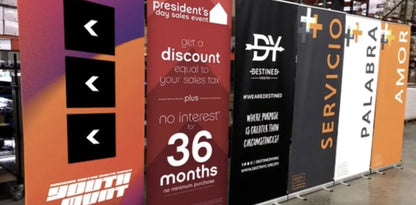 Retractable Banner Signs - Custom - Free Rush Delivery! 33.5 in x 80 in - Printed by A Small Business