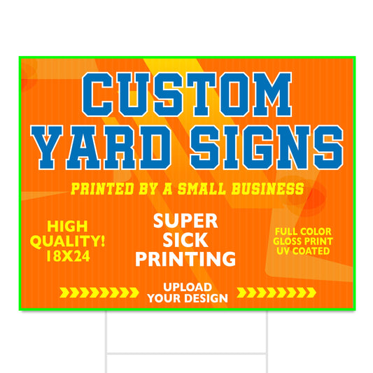 Custom Yard SIGNS 18 x 24 - detail view