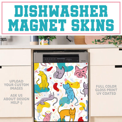 Custom Dishwasher Magnet Cover, High Gloss Kitchen Dishwasher Cover, Magnetic & Decal Vinyl, Kitchen Decor Custom