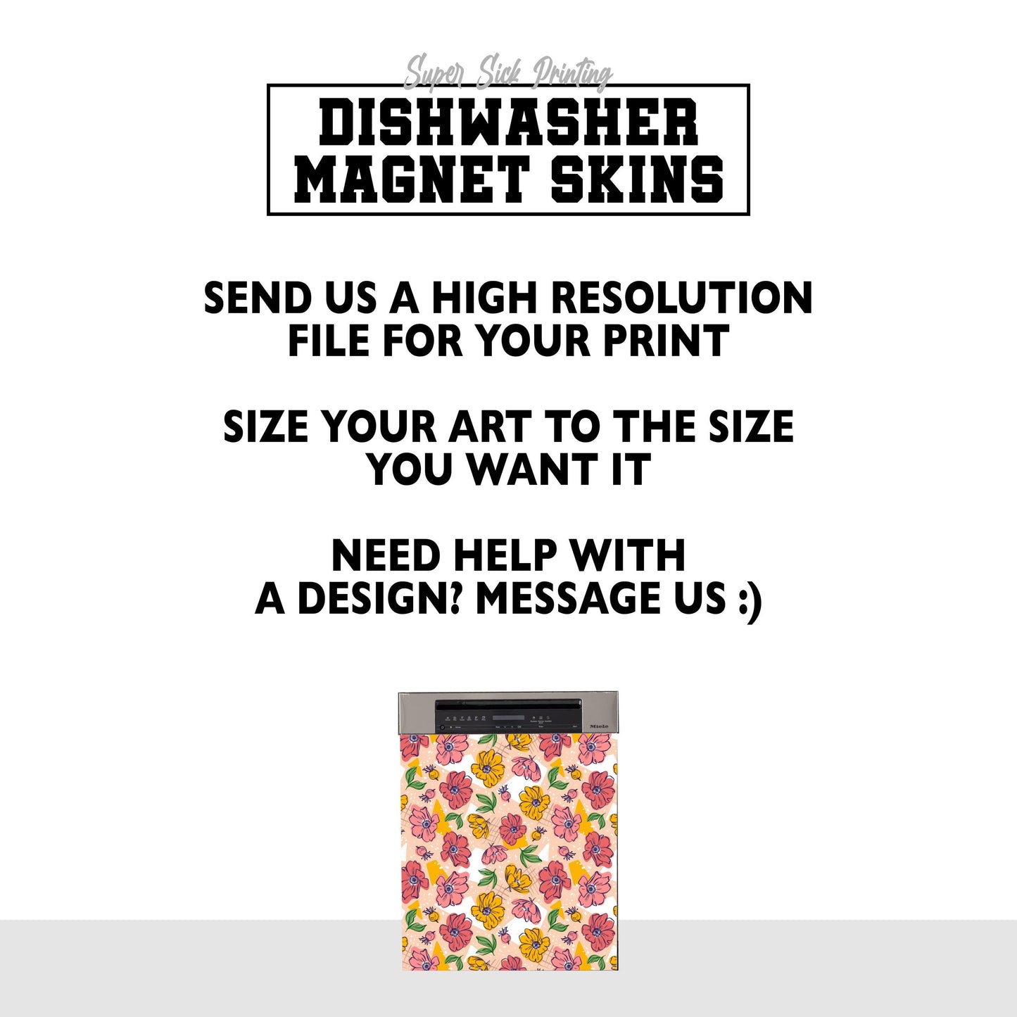 Custom Dishwasher Magnet Cover, High Gloss Kitchen Dishwasher Cover, Magnetic & Decal Vinyl, Kitchen Decor Custom