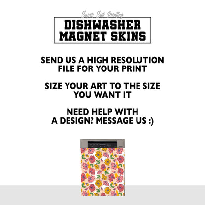 Custom Dishwasher Magnet Cover, High Gloss Kitchen Dishwasher Cover, Magnetic & Decal Vinyl, Kitchen Decor Custom