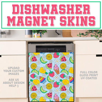 Custom Dishwasher Magnet Cover, High Gloss Kitchen Dishwasher Cover, Magnetic & Decal Vinyl, Kitchen Decor Custom