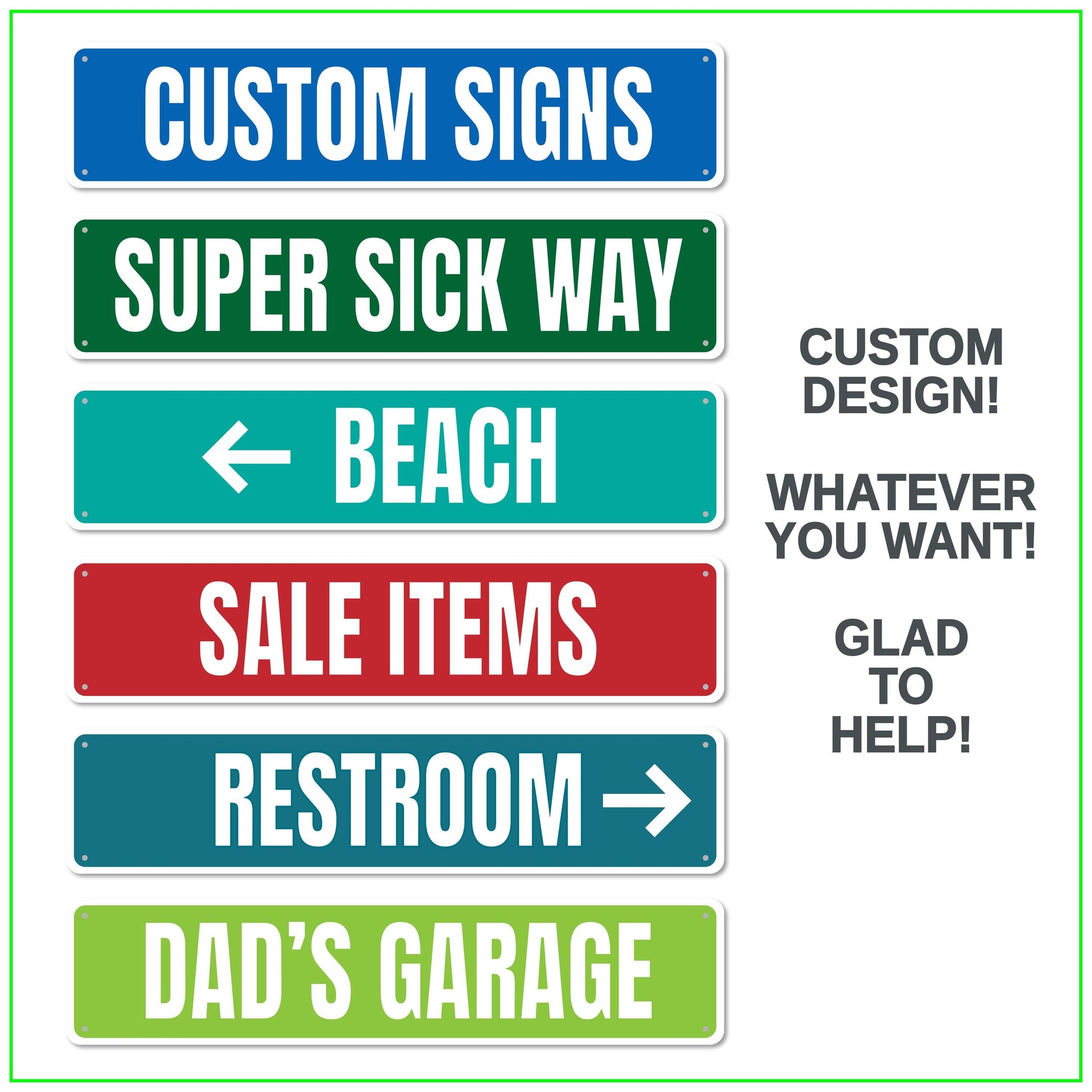 Custom Street Sign - detail view