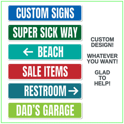 Custom Street Sign - detail view