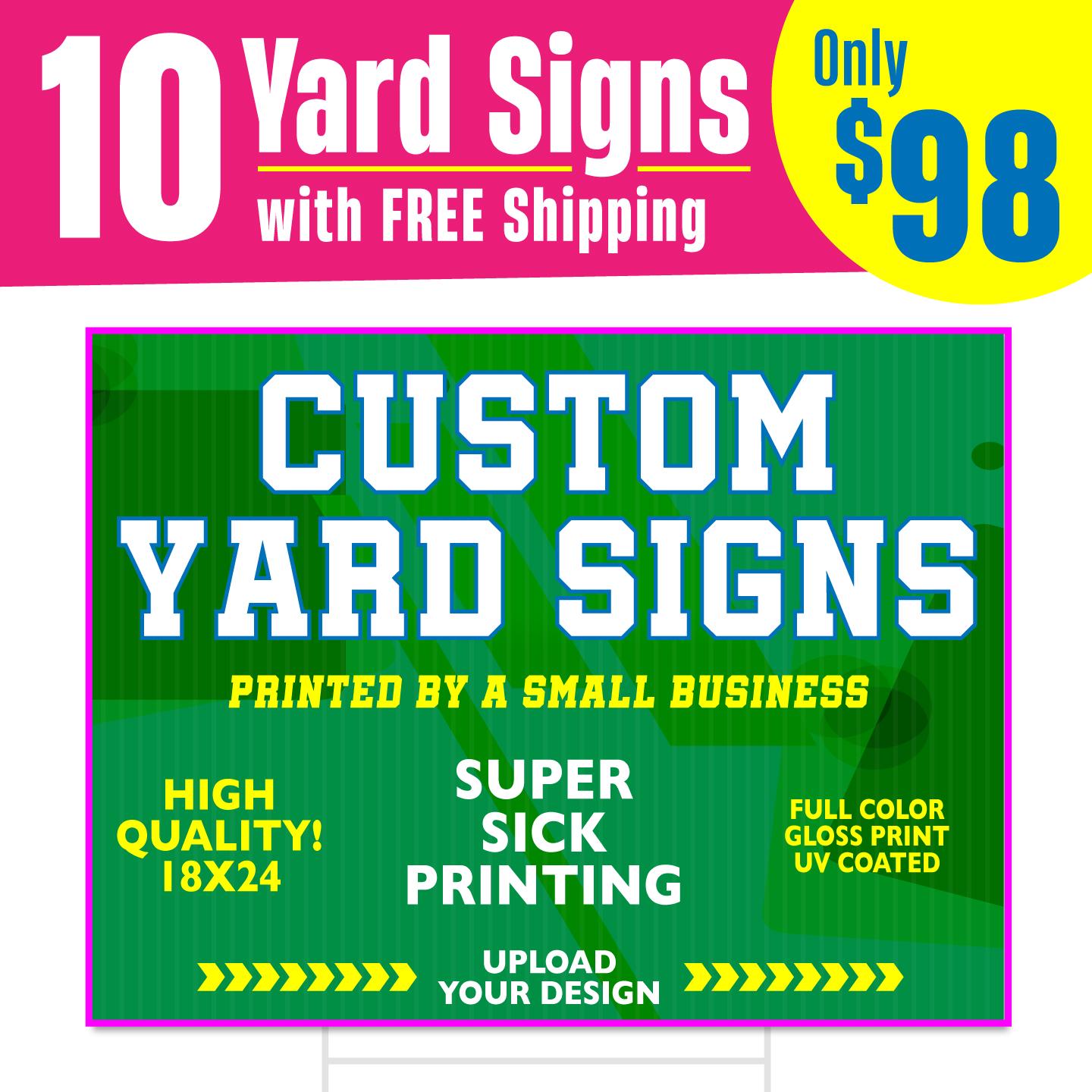 Custom Yard SIGNS 18 x 24 - main product photo