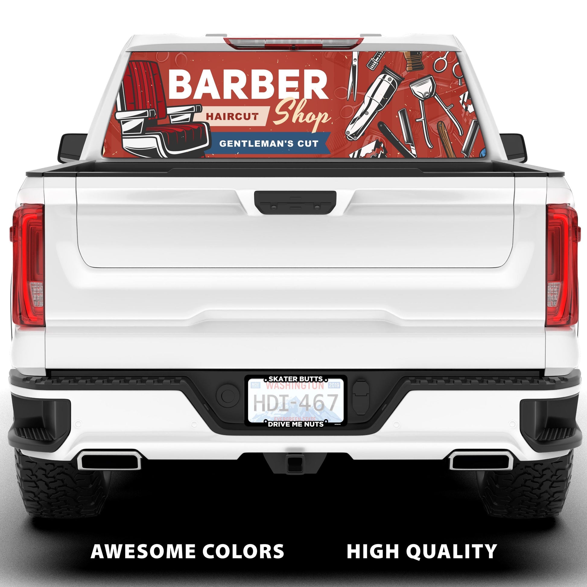 CAR Window Perforated Decal Vinyl - in use
