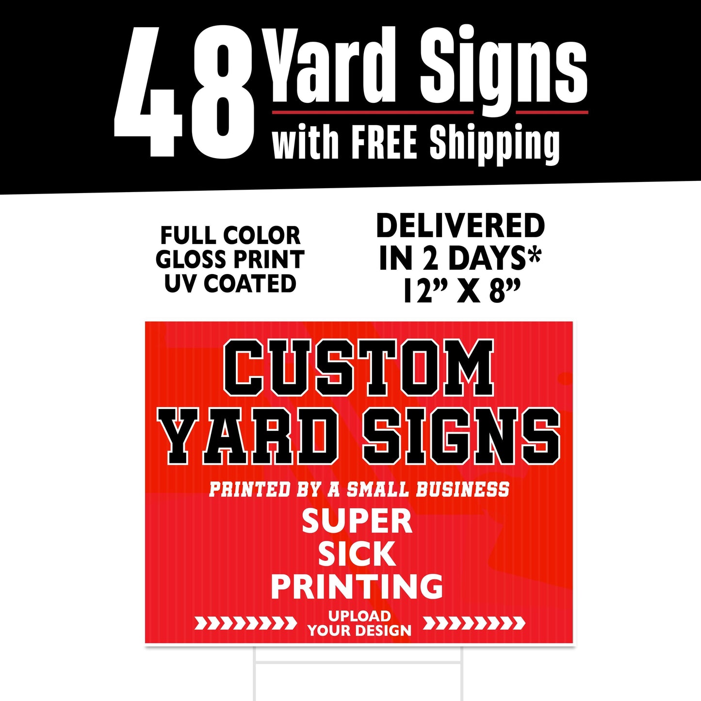 48 Custom Yard SIGN Printing - detail view