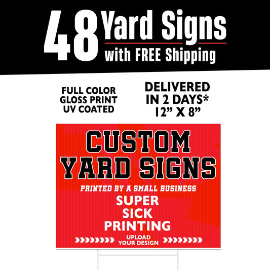 48 Custom Yard SIGN Printing - detail view
