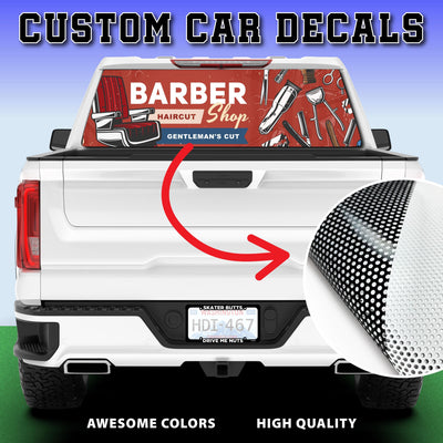 Custom CAR Window Perforated Decal Vinyl - One-Way Window Sticker Vinyl - Waterproof and AWESOME Quality, Truck Decals, FREE Shipping