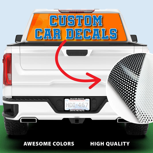 CAR Window Perforated Decal Vinyl - detail view