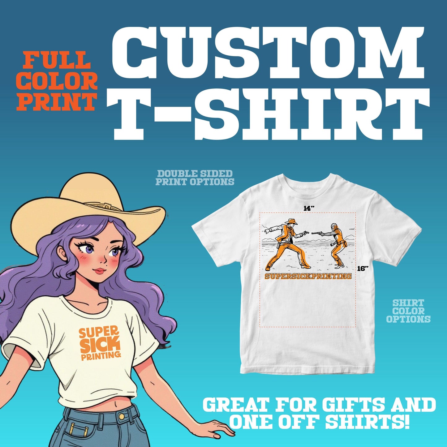 Custom Printed T-Shirts: Personalized Design, Full Color