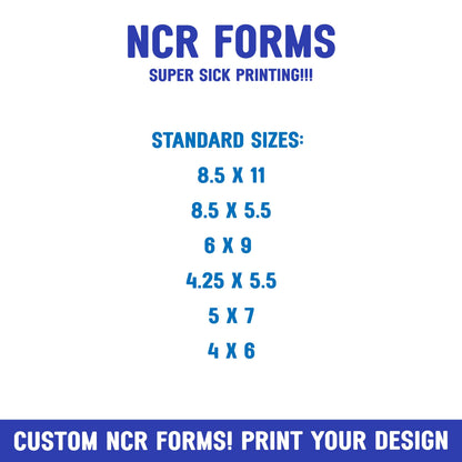 Custom 3-Part NCR Forms: Business Invoices, Receipts