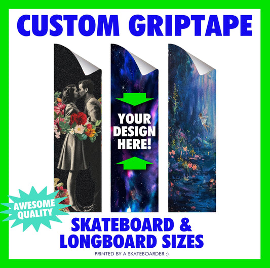 Custom Griptape, Skateboard Griptape, Long Board Griptape, Personalized Design, Awesome Griptape Printing