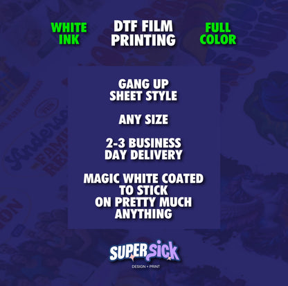 Custom DTF Film Gang Sheets - in use