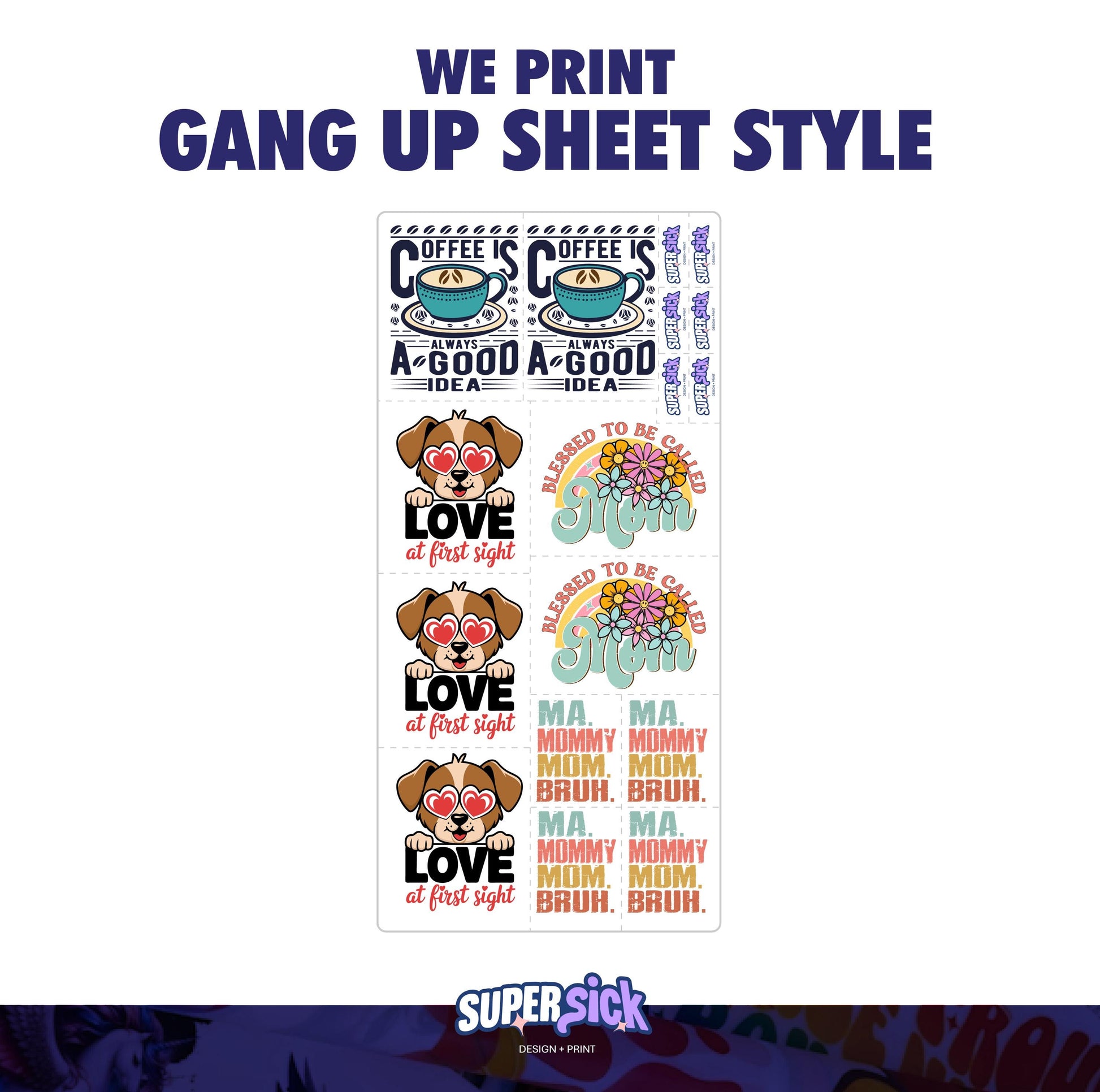 Custom DTF Film Gang Sheets - design example