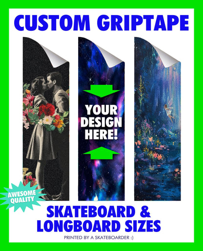 Custom Griptape, Skateboard Griptape, Long Board Griptape, Personalized Design, Awesome Griptape Printing
