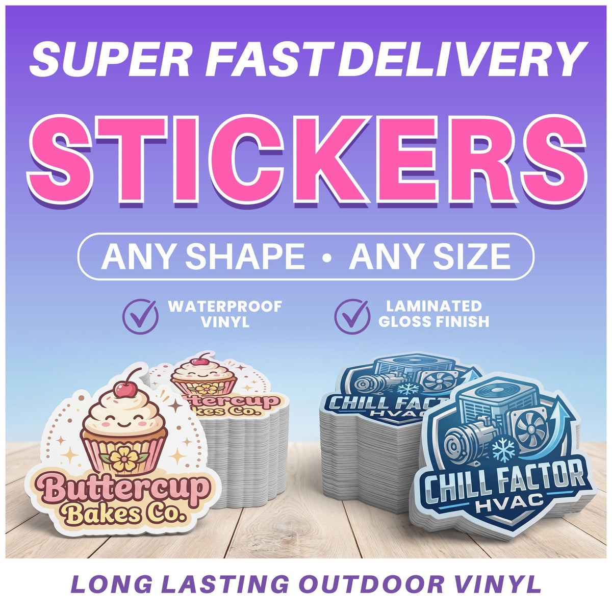Custom stickers by Super Sick Printing