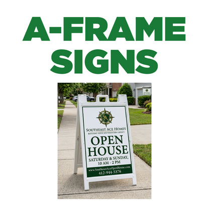 Lot Signs, Home Site Signs, A-Frame Signs - in use