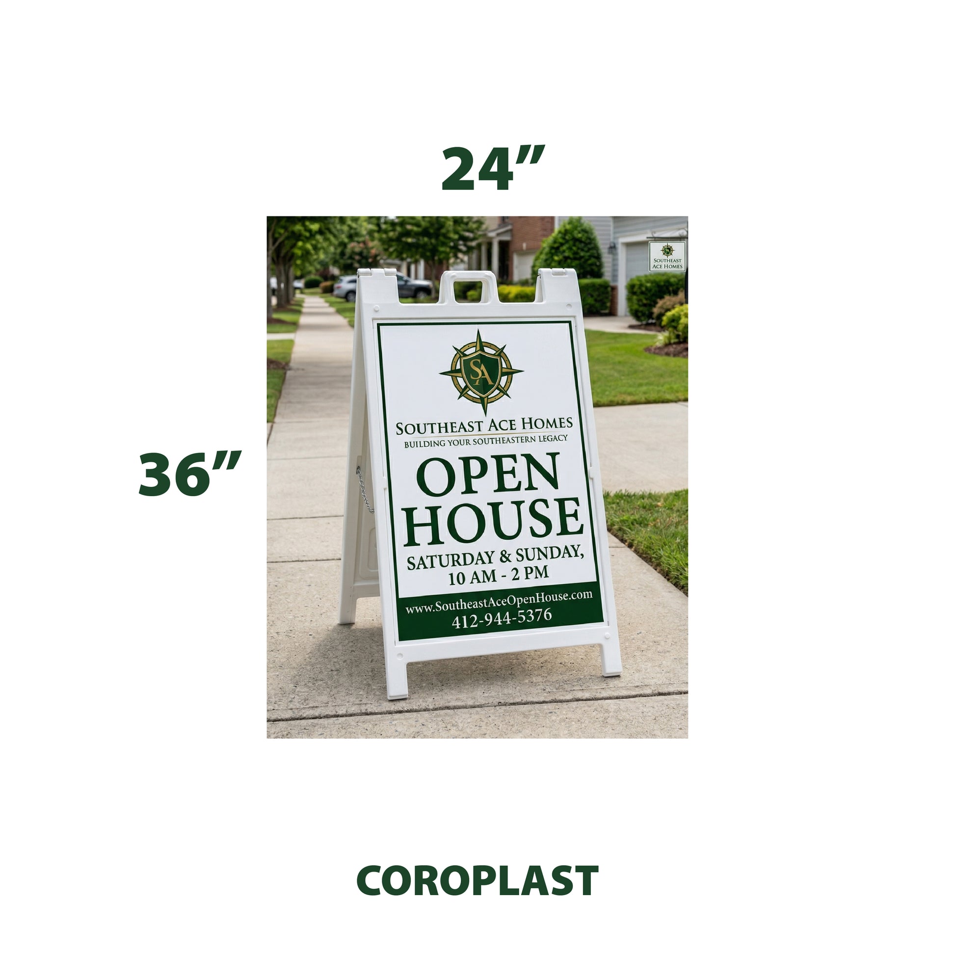 Lot Signs, Home Site Signs, A-Frame Signs - detail view